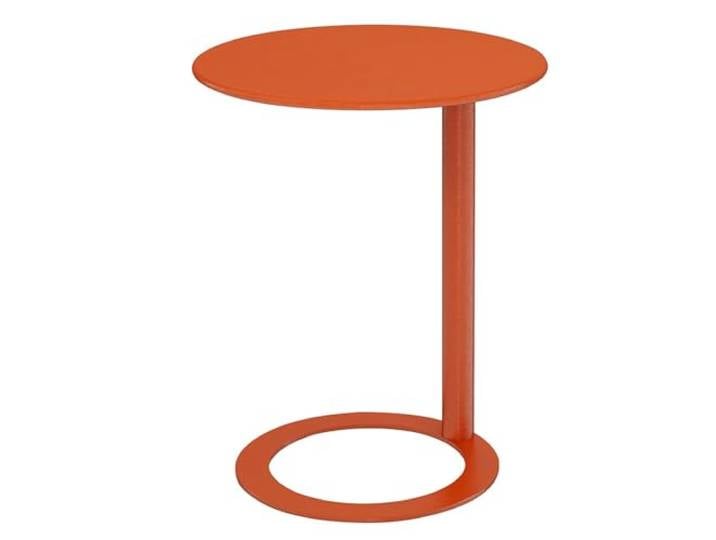 Beistelltisch Rund, Beistelltisch C Form, Sofa Tisch, Side Table, Metall Kleiner Couchtisch Für Wohnzimmer Und Nschlafzimmer (Color : Orange, Size : Medium)