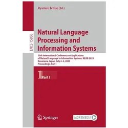Natural Language Processing and Information Systems, Fachbücher von Ryutaro Ichise