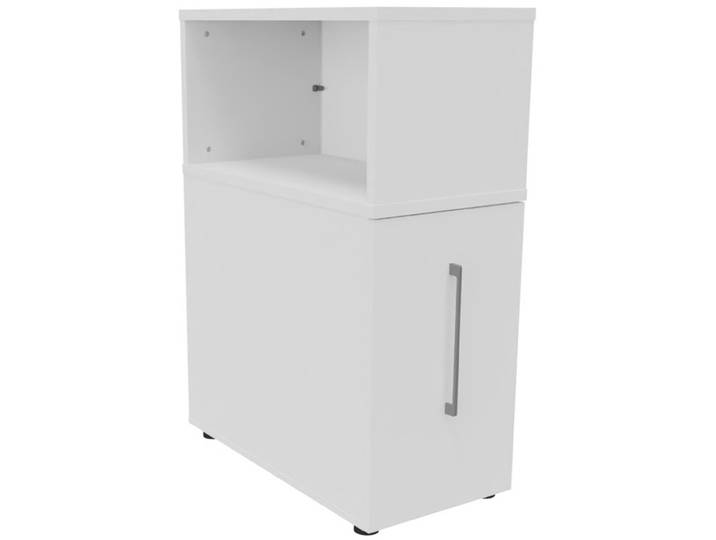 Caisson Tower Hauteur 110 cm - 2 niveaux de rangements + Niche supérieur - Corps Blanc / Niche Blanche