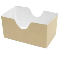MONOUSO - Verpackung für Sandwich Kraft 12x7x6,3cm (25 Stück)