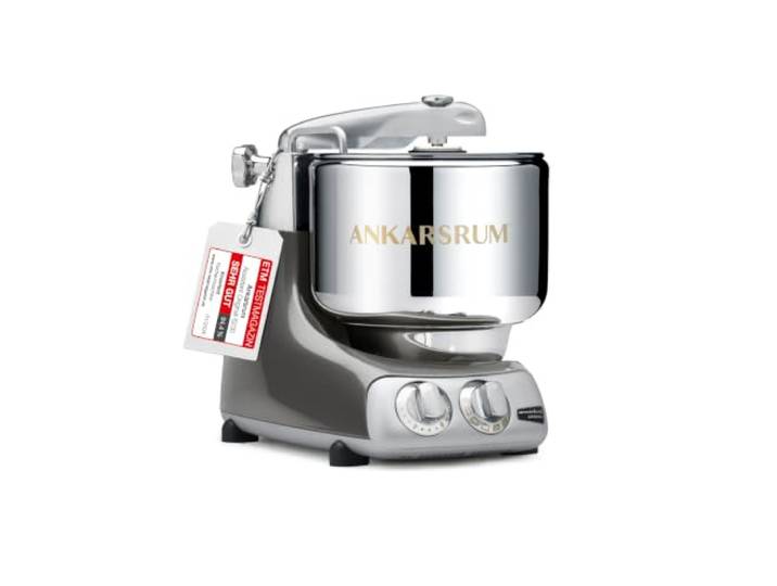 Ankarsrum Assistent Original 6230 Küchenmaschine, Black Chrome 1500 Watt, multifunktionale Küchenmaschine u.a. zum Backen, mit 7 Liter Edelstahlschüssel, handgefertigt in Schweden