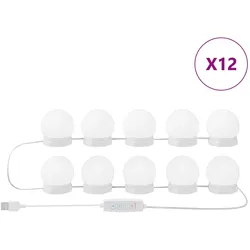 vidaXL, Kosmetikspiegel, LED-Leisten