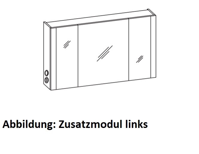 Artiqua LED-Spiegelschrank, Anthrazit Glanz, 071-SET-4-12-UN-51 071-SET-4-12-UN-51