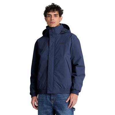 Bomberjacke TIMBERLAND "WEATHER BOMBER - Waterproof Insulat", Herren, Gr. M, blau (naval academy), Obermaterial: 100% Nylon, Jacken Bomberjacke, wasserdichtes Obermaterial aus Nylon, mit isolierenden Eigenschaften
