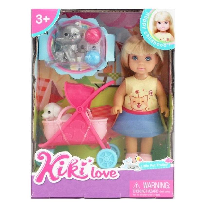 Trifox Eine Puppe mit Kinderwagen und Tieren (494957)
