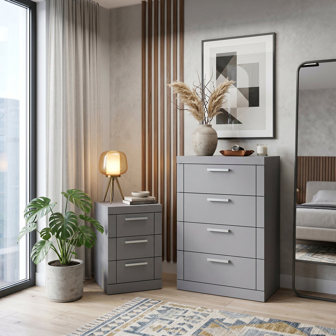 17 Stories Kimberley Sleep Suite Bedroom Set Cool Grey