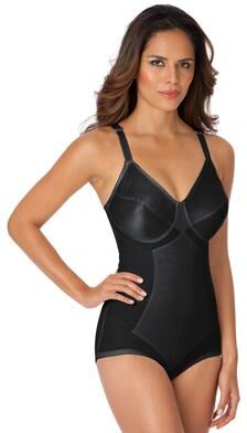Plus Size Women's Medium Control Bodysuit by Rago in Black (Size 46 D) Shaper