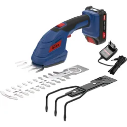 Gartenpflege-Set GÜDE "GPS 18-201-05", blau, B:8cm H:14cm L:50cm, Gartenpflege-Sets, inkl. Akku