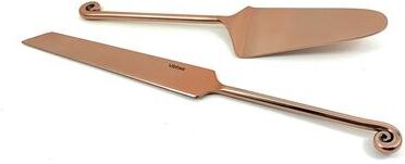 Vibhsa Treble Note Copper-Finish Stainless Steel Cake Knife & Server Set, 2-Piece - N/A