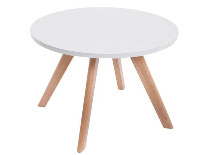 Table basse table d appoint ronde 4 pieds en bois clair hauteur 45cm TABA10005