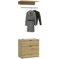 Ebuy24 ProjektX Garderobenmöbel Set P18 Eiche Dekor.