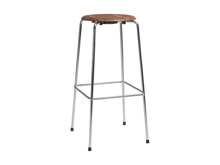 Fritz Hansen High Dot Barstuhl Walnuss-Chrom