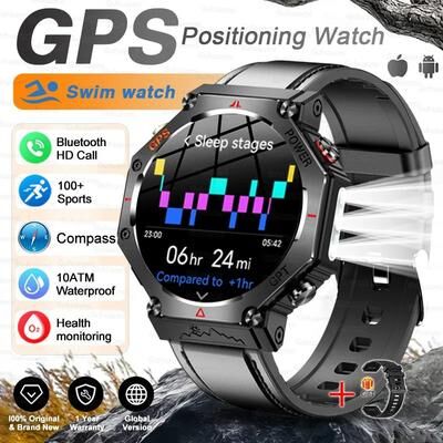 Uplift Treasures T Rex 3 Ultra Military GPS Smartwatch AMOLED black Leather gps Swimming Watch