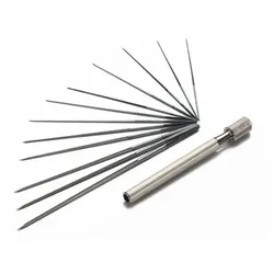 Düsenreibahlen-Satz, 12 Düsenreibahlen und Halter, 0,61-1,9mm Durchmesser