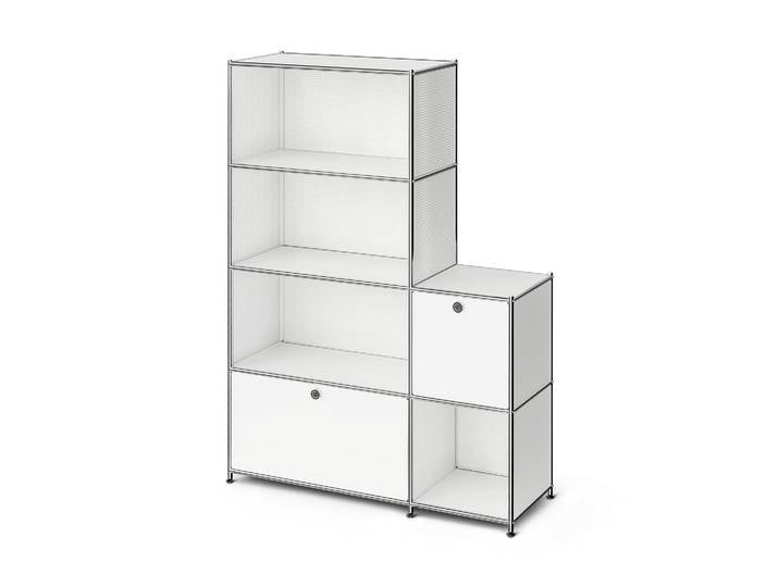 Tchibo - Regal Metall »Cn3« mit 2 Klappenfächern - 117x40x158,5cm - chrom -