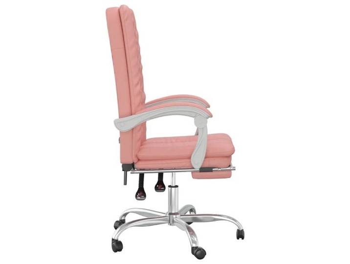 Fauteuil Ergonomique - Rose - Chaise inclinable de bureau - 1 PLACE - Rose Similicuir 63x56x(110.5-120) cm F310