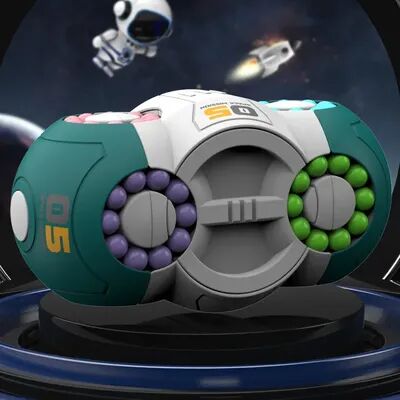 Multisell Products Hub Bean Magic Cube Mind Brain Teaser, Fidget Toy For Decompression, Eight sided Rotation green