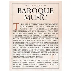 Library of Baroque Music, Fachbücher