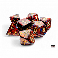 Chessex Würfel Mega Scarab Blue Blood/gold (7-Mega-Würfelset) 303103
