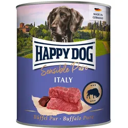 HAPPY DOG 800 Gramm Hundenassfutter 6 x 800 Gramm Büffel Pur