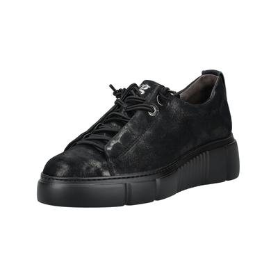 Sneaker PAUL GREEN "Paul Green Sneaker Leder", Damen, Gr. 38, schwarz, Leder, Schuhe Sneaker