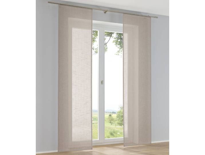 Schiebegardine KUTTI Boston Schiebevorhang, 1 Stück, halbtransparent , beige (taupe), B:60cm H:145cm, Polyester, Gardinen, Schiebegardine, Schiebevorhang uni (1 St)