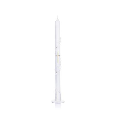 Wiedemann Kerzen Taufkerze Jungen verziert 500 x 30 mm, mit individueller Namensverzierung