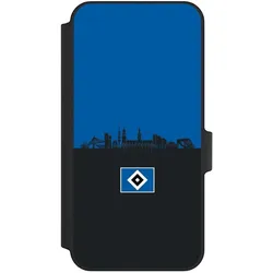 Nivocase Klapphülle für Samsung Galaxy A15 5G Handyhülle aus Kunst Leder NIVOflip schwarz HSV Hamburg (Samsung Galaxy A15 5G), Smartphone Hülle, Schwarz