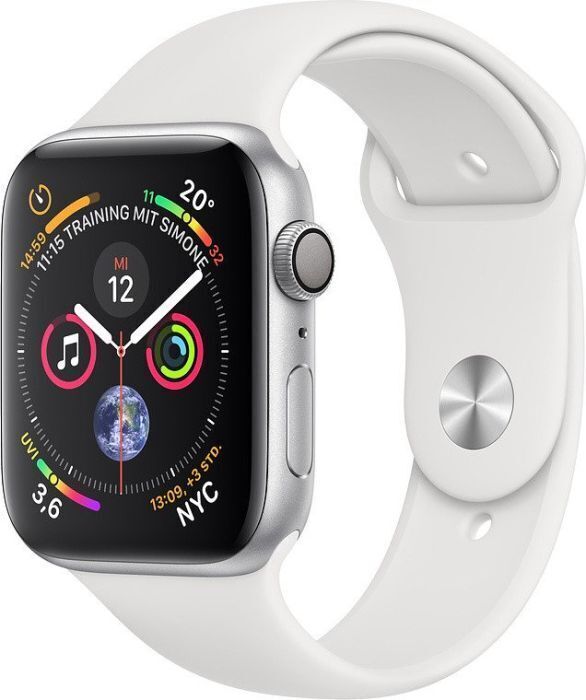 Apple Watch Series 4 (2018)   44 mm   aluminium   GPS   silver   white sport band - Refurbished