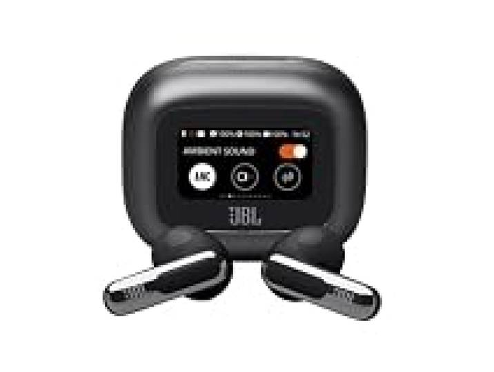 JBL Live Flex 3, Écouteurs sans fil, Bluetooth, jusqu'à 50 h d'autonomie, Réduction de Bruit Active, son haute fidélité JBL Signature, étanches à l'eau IP54, noir