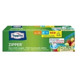 Toppits Zipper Multifunktionsbeutel 1 Liter, Lebensmittelverpackung