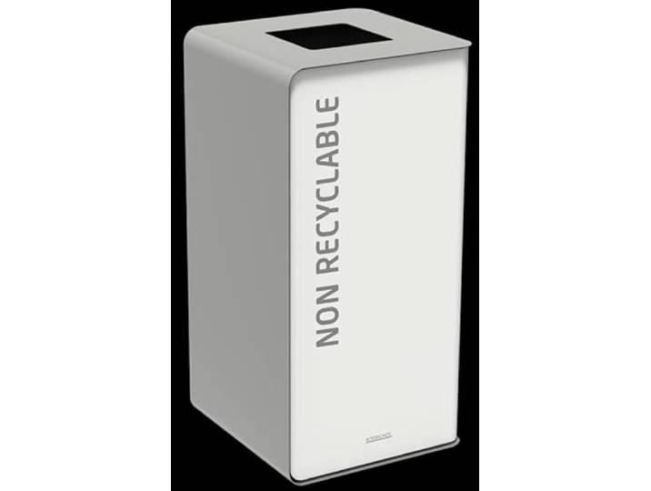 CUBATRI Mülleimer 40L aus pulverbeschichtetem Stahl mit UV-Absorber Rossignol , Farbe:Grau