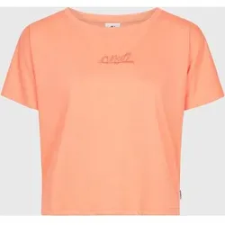 O'NEILL Damen Shirt ESSENTIALS SCRIPT DRAPE T-SHIRT, Größe S in Pink Pink