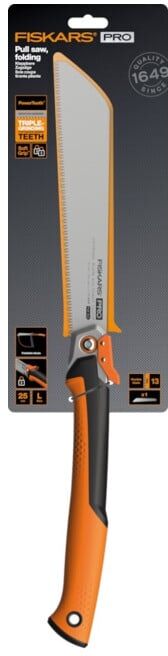 Fiskars Scie pliante à traction 25 cm 13 TPI Power Tooth (1062933)