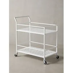Servierwagen Eisen Weiß 79x45x83 cm - ALCUDIA   Kadima Design