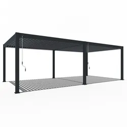 Weide Deluxe Plus Pergola Voll-Aluminium 4x8m mit Lamellendach freistehend anthrazitᅠ