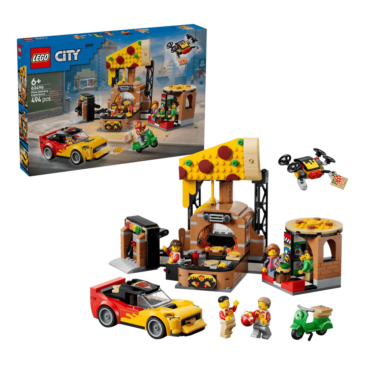 LEGO City 60496 Pizza-Liefererlebnis mit Fahrzeugen
