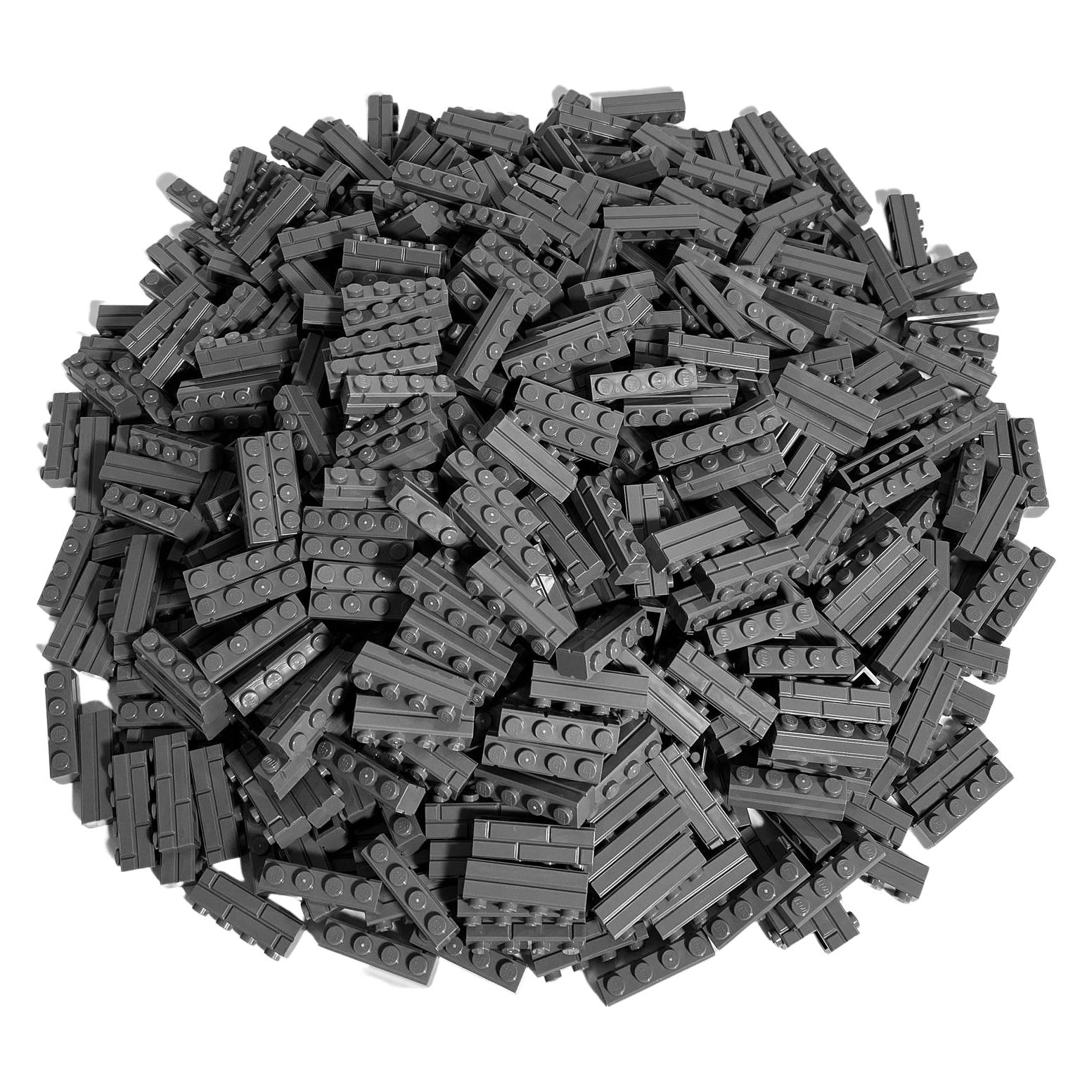 LEGO 1x4 Mauersteine Dunkelgrau - 50 Stück - Dark bluish grey 15533 (15533, LEGO Zubehör) (15533)