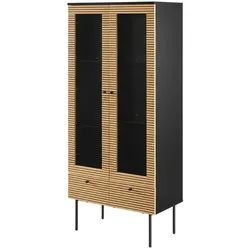 Vitrine   ¦ holzfarben ¦ Maße (cm): B: 79 H: 179