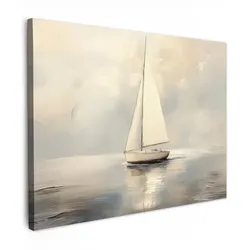 LEINWANDBILD Segelschiff - Meer - Bewölkt Wandbild 40x30 cm