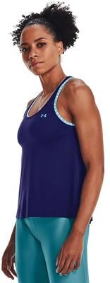 Under Armour Women's KnockoutTank Top (Size Small) Sonar Blue/White/Glacier Blue, Polyester