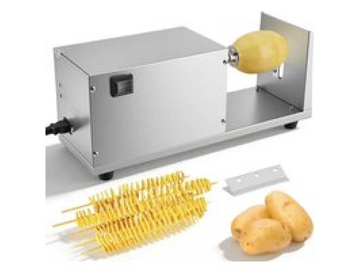 50W 220V CoupePommes Terre En Acier Inoxydable Tornado Automatique Pour Fruits Concombres Carottes Tranchisseur Pommes Terre