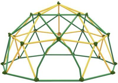 CARMORICO 12/13ft Geometric Dome Climber Play Center - Kids Climbing Dome Tower, Rust & UV Resistant Steel, Supports 1000 LBS