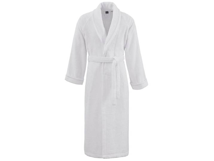 Peignoir col chale coton/modal blanc l
