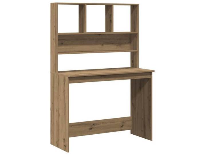 Bureau rectangulaire(1 PC) - VIDAXL - avec étagères - chêne artisanal Bois d'ingénierie 102x45x148 cm B235