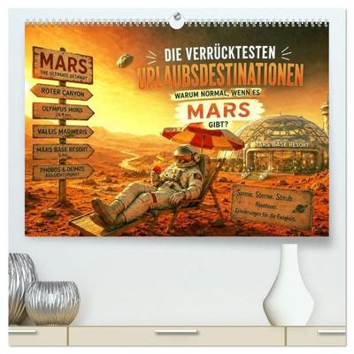 Die verrücktesten Urlaubsdestinationen (hochwertiger Premium Wandkalender 2027 DIN A2 quer), Kunstdruck in Hochglanz