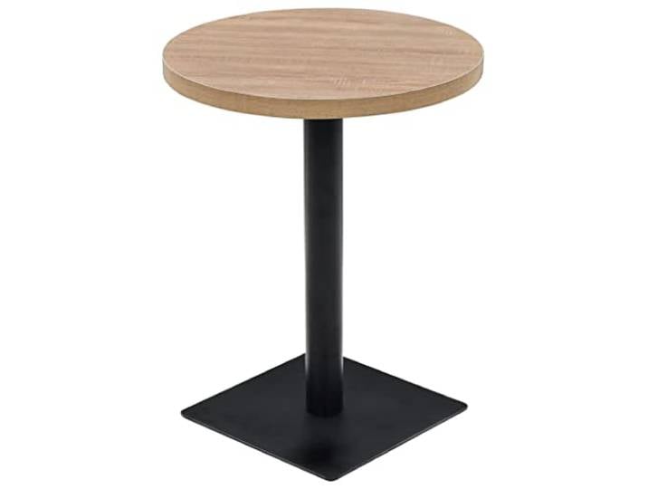 vidaXL Bistrotisch MDF und Stahl Rund 60 x 75 cm Eichenoptik