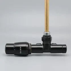 P.M.H. Thermostatventil Schwarz Matt Metall UNIKORB