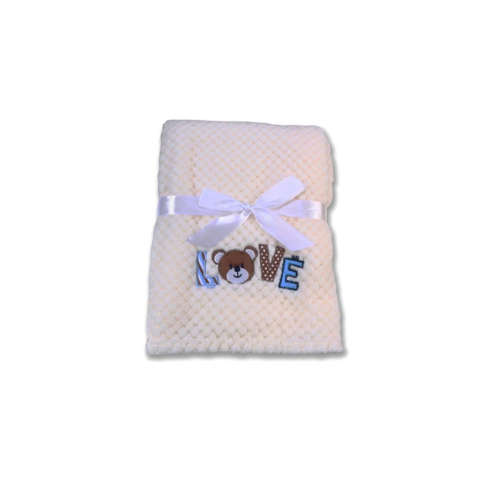 Cangaroo Babydecke Freya, Größe 80 x 110 cm kuschelige Babydecke aus Fleece weiß