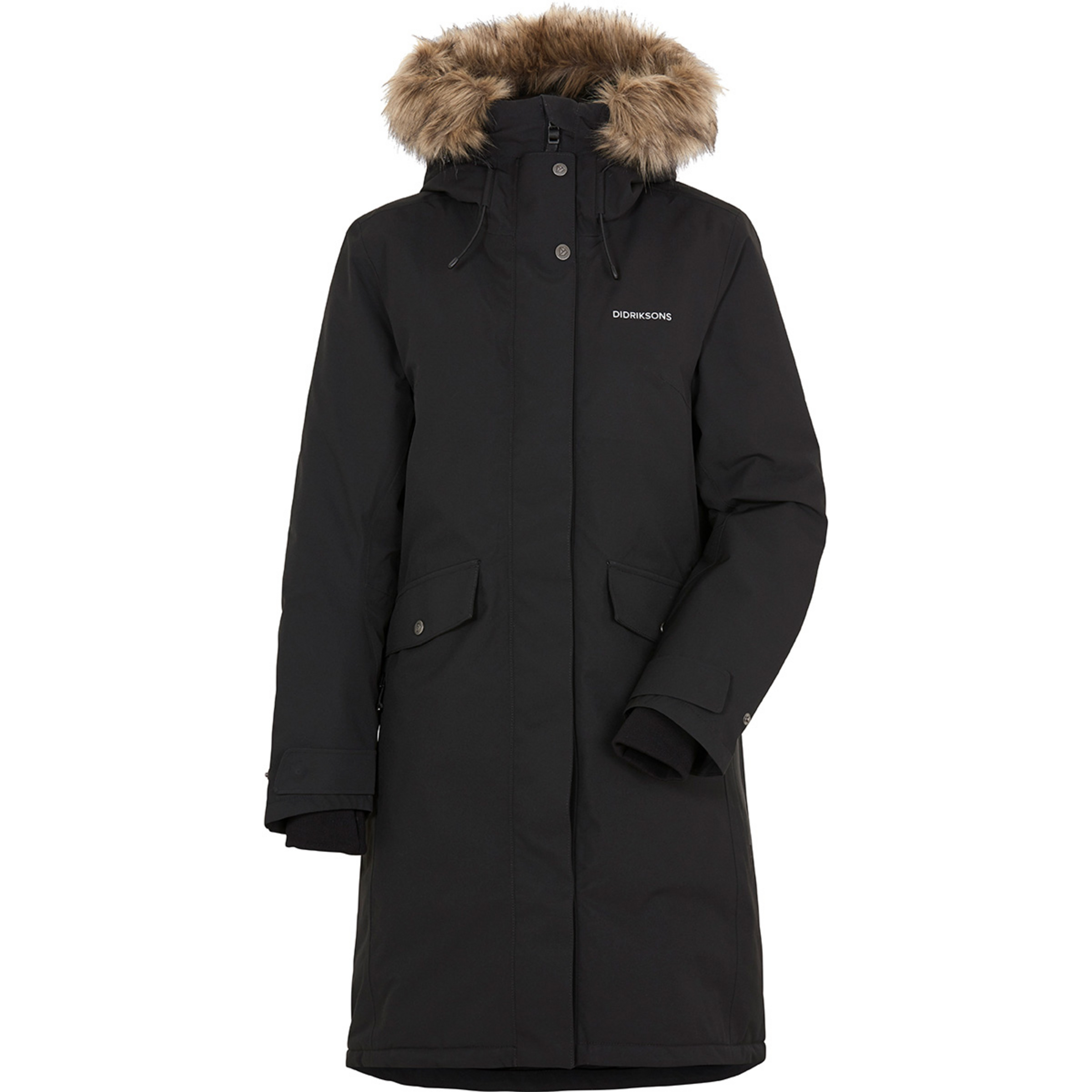 Didriksons Erika 3 Parka Damen Winterjacke schwarz Größe S Lifestyle Isolierend Wasserabweisend